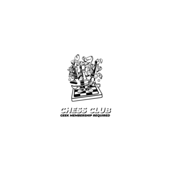 chess club model alb pe tricou