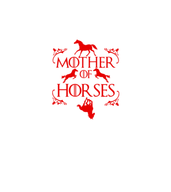 Mother of Horses model negru pe tricou