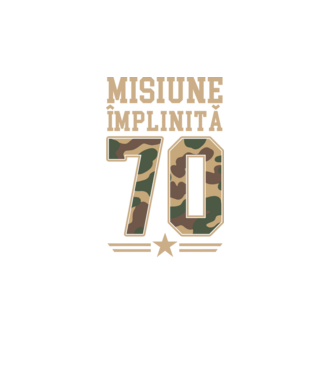 Misiune împlinită 70 model turcoaz pe tricou