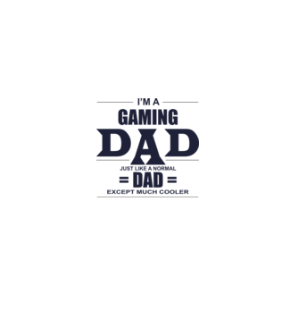 Gaming dad model alb pe tricou