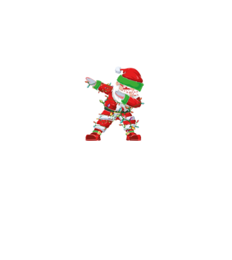 Dab Santa model negru pe tricou
