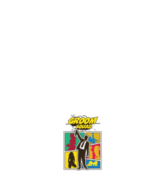Comic Groom Squad model negru pe tricou