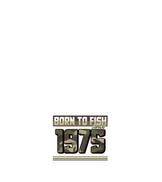 Born to fish since 1975 model alb pe tricou