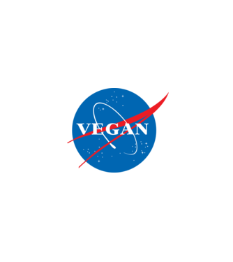 vegan nasa model alb pe tricou