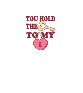 you hold the key to my heart model alb pe tricou