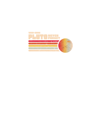 pluto model negru pe tricou