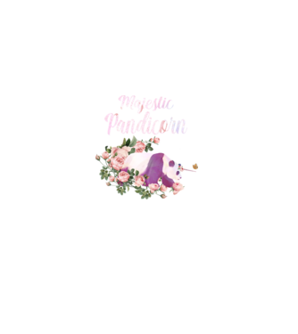 Majestic pandicorn model negru pe tricou