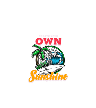 Create your own sunshine surfer skeleton model negru pe tricou