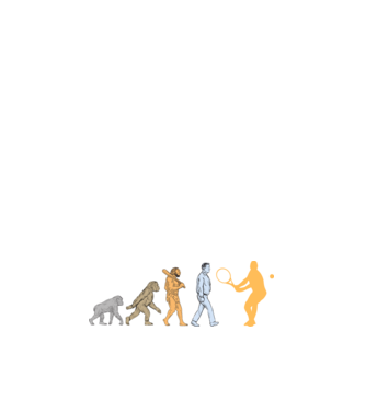 Tennis evolution model alb pe tricou