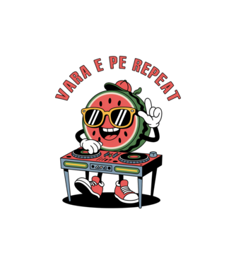 Vara e pe repeat model alb pe tricou