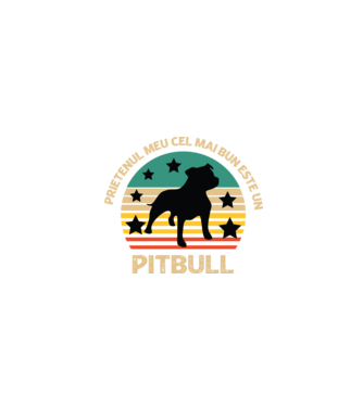Prietenul meu cel mai bun este un pitbull model negru pe tricou