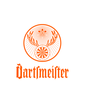Dartsmeister Dark model alb pe tricou