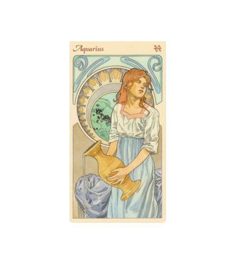 Horoscop Tarot VARSATOR model alb pe tricou