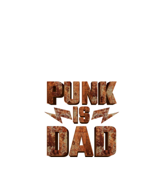 PUNK IS DAD model negru pe tricou