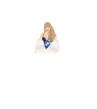 Taylor Swift blue model alb pe tricou