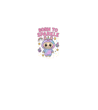 Born to sparkle model negru pe tricou