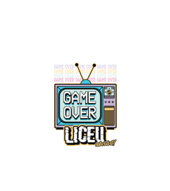 Absolvire retro liceu model negru pe tricou