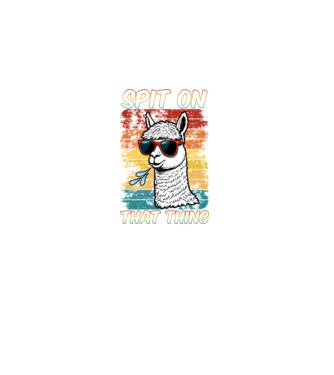 Spit on that thing llama rainbow Hawk Tuah model negru pe tricou