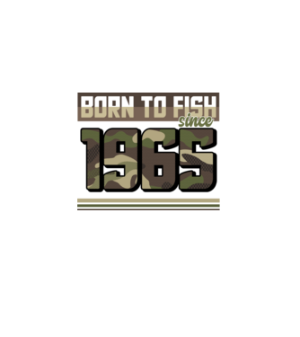 Born to fish since 1965 model negru pe tricou