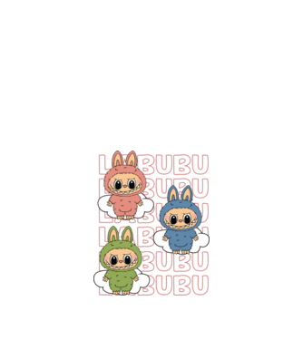 LABUBU model alb pe tricou