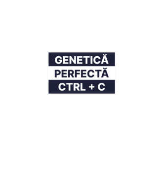 Genetică perfectă CTRL + C model alb pe tricou