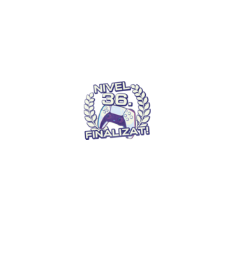 Nivel 36 finalizat! model negru pe tricou