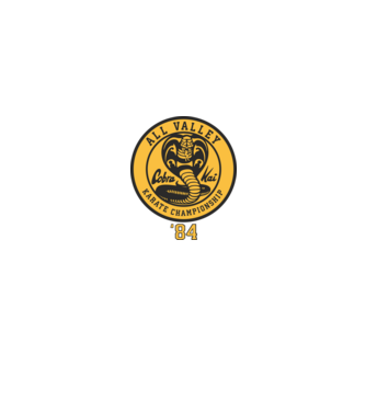 all valley karate cobra kai model negru pe tricou