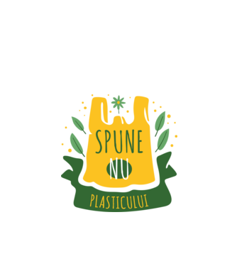 spune nu plasticului model verde de măr pe tricou