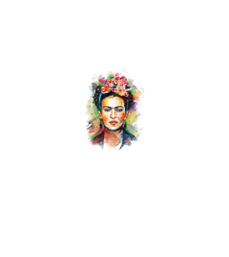 Frida Kahlo model alb pe tricou