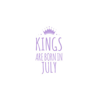 Kings are born in - July model albastru închis pe tricou