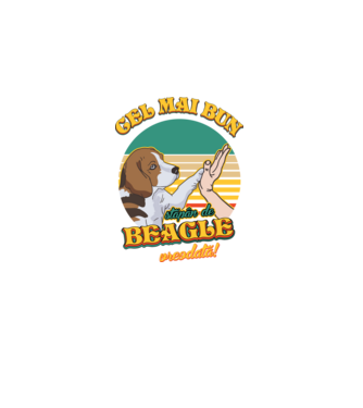Cel mai bun stăpân de beagle vreodată! model negru pe tricou