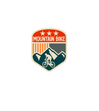 Mountain Bike model negru pe tricou