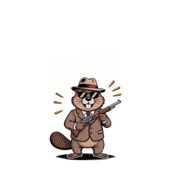 Bobrito Bandito model alb pe tricou
