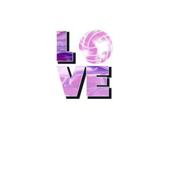 Love volleyball model verde neon pe tricou