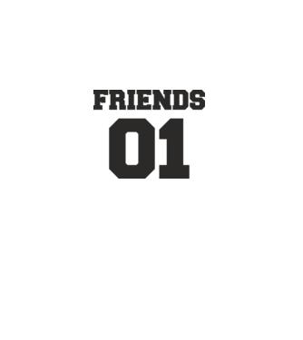 Friends 01 model alb pe tricou