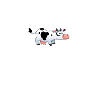 Cow model albastru regal pe tricou