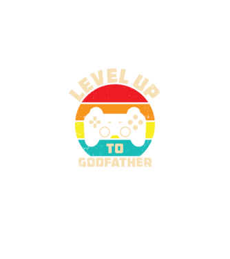 Level Up Godfather model negru pe tricou