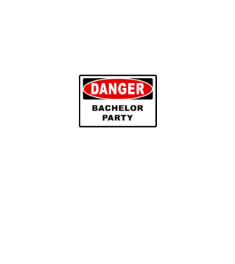 Bachelor DANGER model alb pe tricou