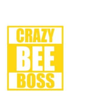 Crazy bee boss model negru pe tricou