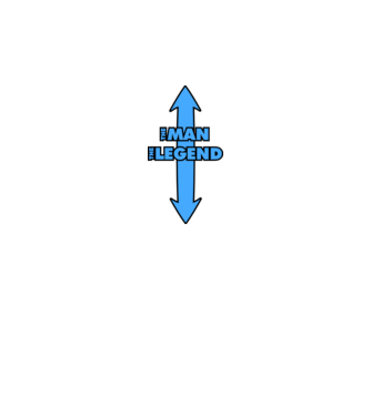 The Man The Legend model negru pe tricou