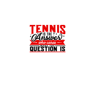 Sport is the answer JUCĂTOR TENIS model alb pe tricou