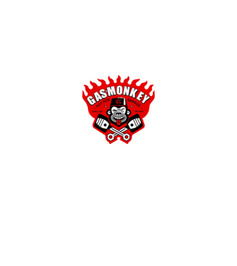 Gas Monkey model alb pe tricou