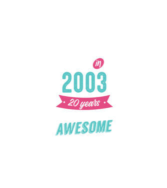 Made in 2003 model negru pe tricou