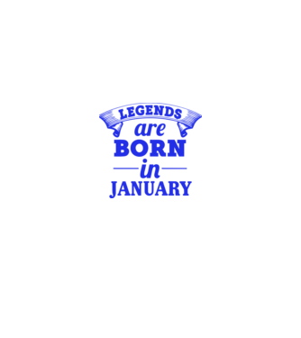 Legends are born in January model alb pe tricou