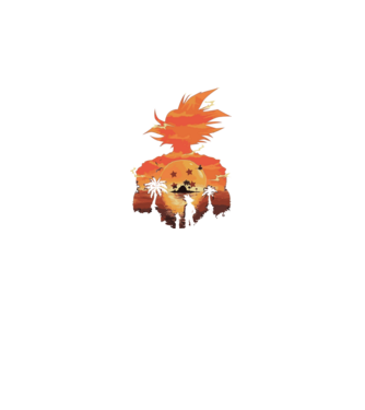 goku sunset 2 model negru pe tricou