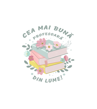 Cea mai bună profesoară din lume model alb pe tricou