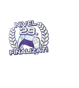 Nivel 29 finalizat! model negru pe tricou