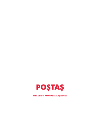 Supererou poştaş model alb pe tricou