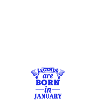 Legends are born in January model negru pe tricou