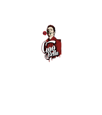 ciao bella berlin rose model negru pe tricou